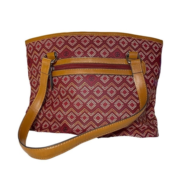 Giani Bernini Red Brown Handbag Tote Purse Shoulder NWOT BOGO - Picture 2 of 10